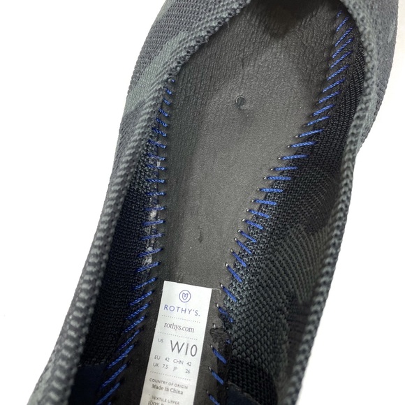 Rothys The Point Gray Camo Blue Halo Size 10 - Picture 10 of 16